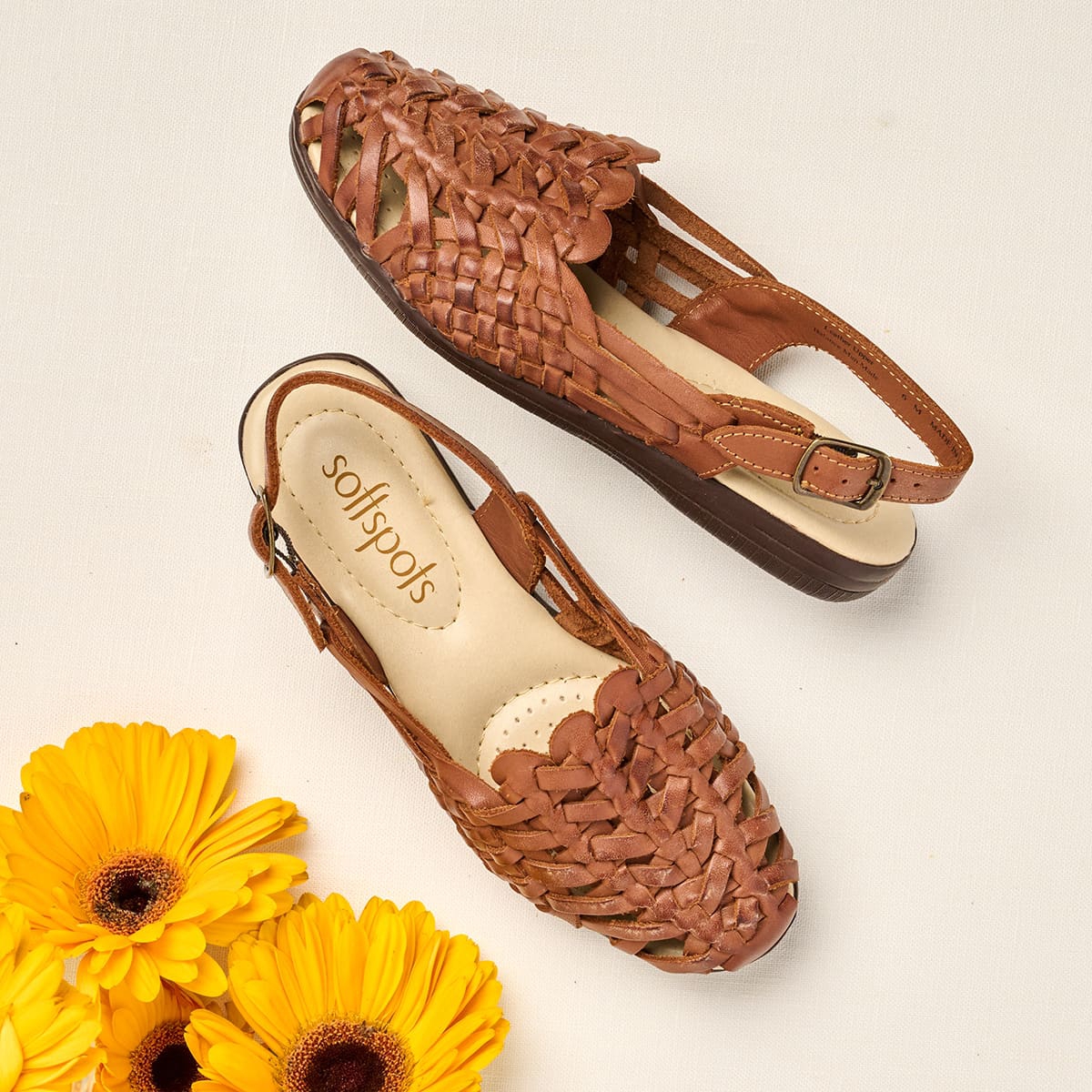 The Tobago huarache sandal in Cognac (brown)